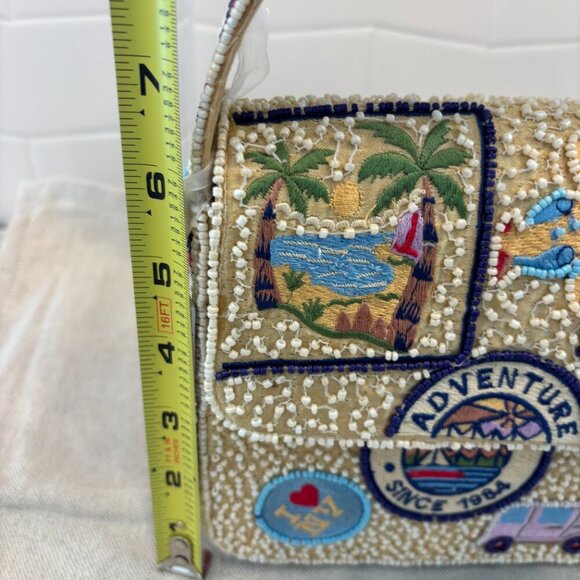 Viral Beaded Bags - NY Taxi Cab & Route 66 Shoulder Bags (2) - Made in India - Picture 8 of 15